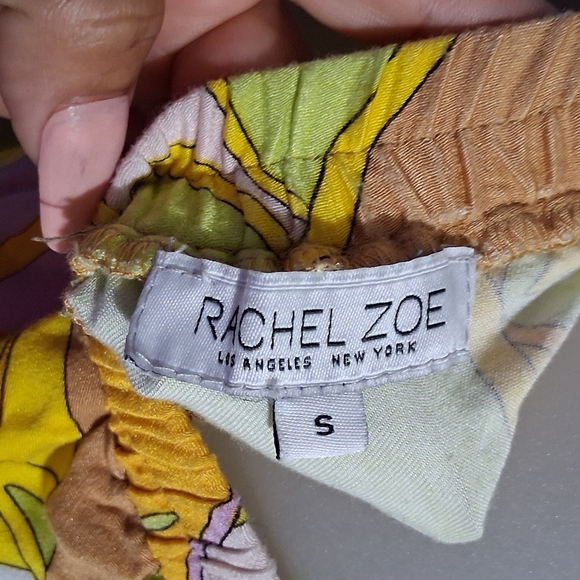 Rachel Zoe Yellow Brown Wrap Midi Skirt Casual - Picture 7 of 7